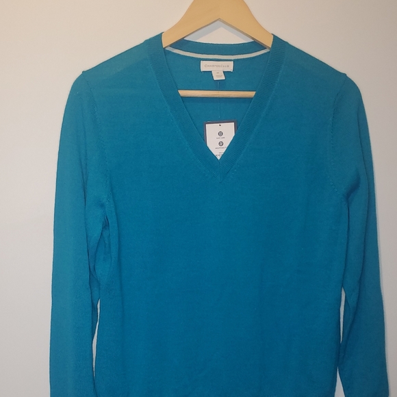 Charter club v-neck button sleeve sweter - Picture 2 of 5